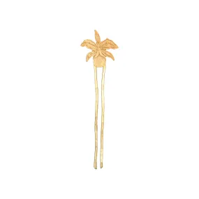 Gold Orchid Hair Pin