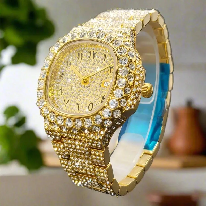 **Gold Watch For Men Diamond  Watches**