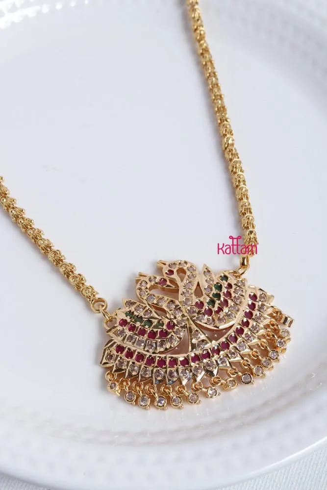 Goldtone Swan Gati Dollar Chain