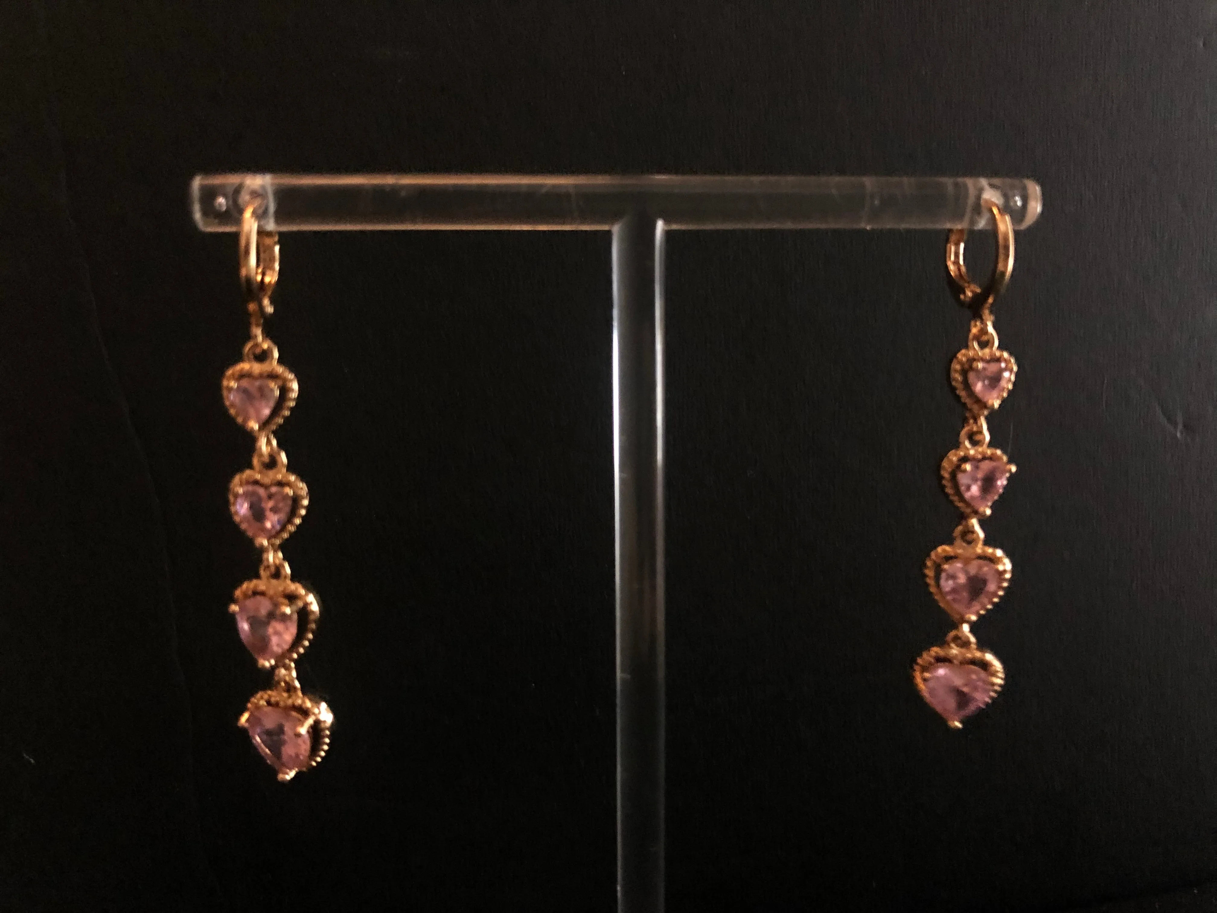 Gwendolyn Pink Heart Earrings