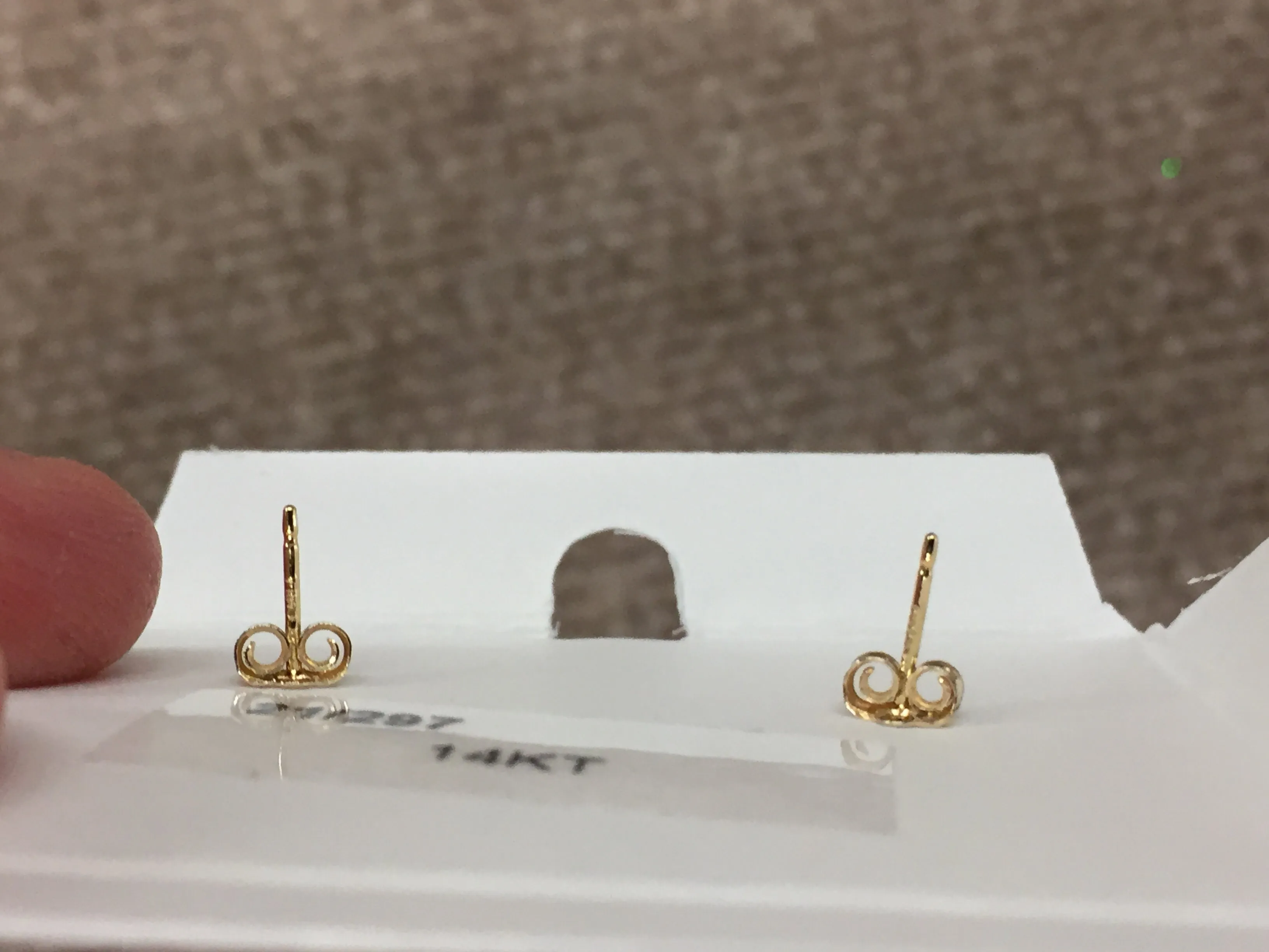 Half Moon 14 K Yellow Gold Earrings