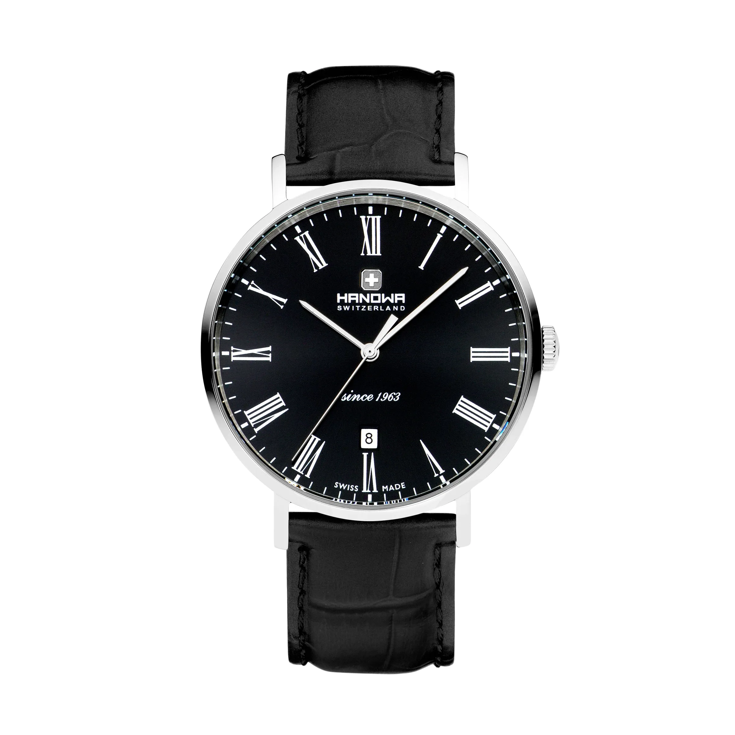 Mens Hanowa Leather Wrist Watch - Classic Design!