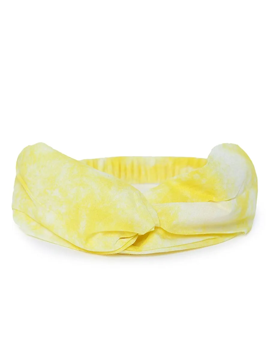 Headband Tie Dye Twist Knot - Yellow