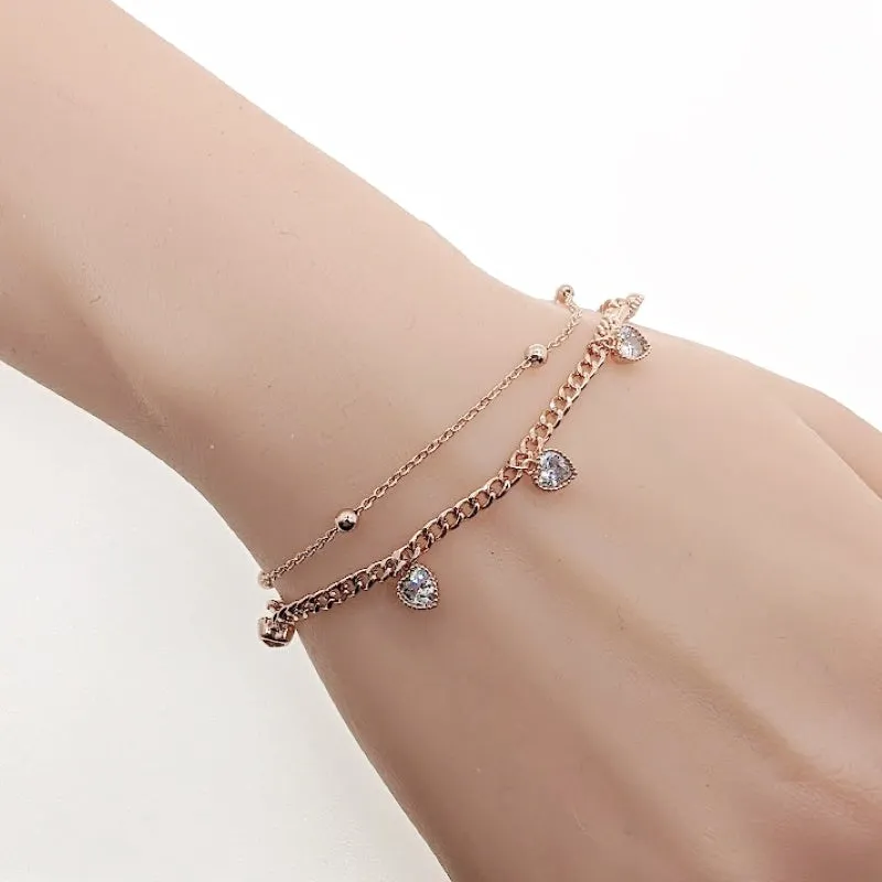 Heart Cubic Zirconia Bracelet