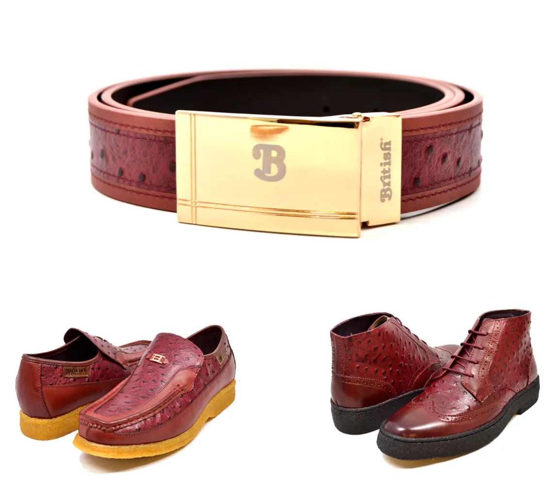 High-Quality Ostrich Leather Belt