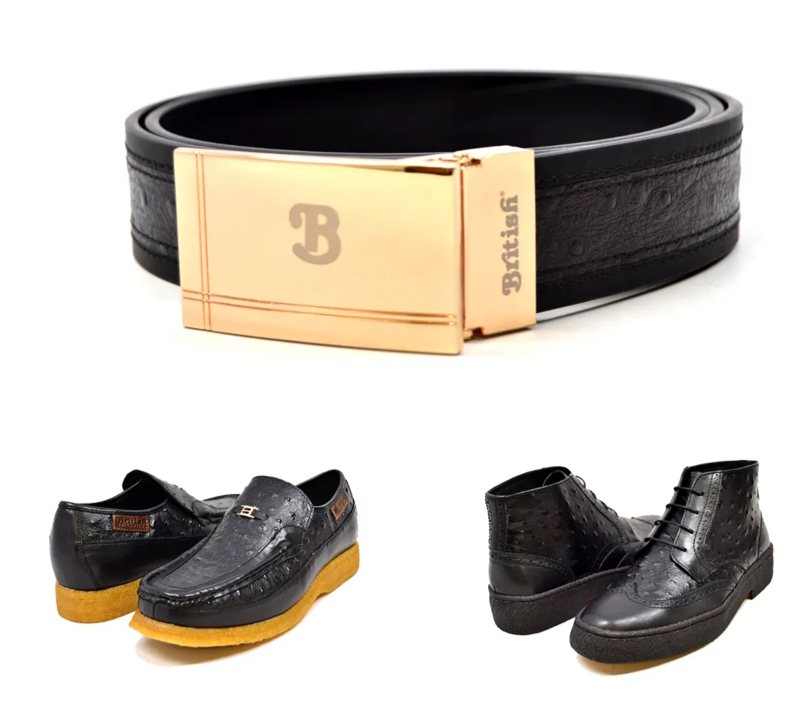 High-Quality Ostrich Leather Belt