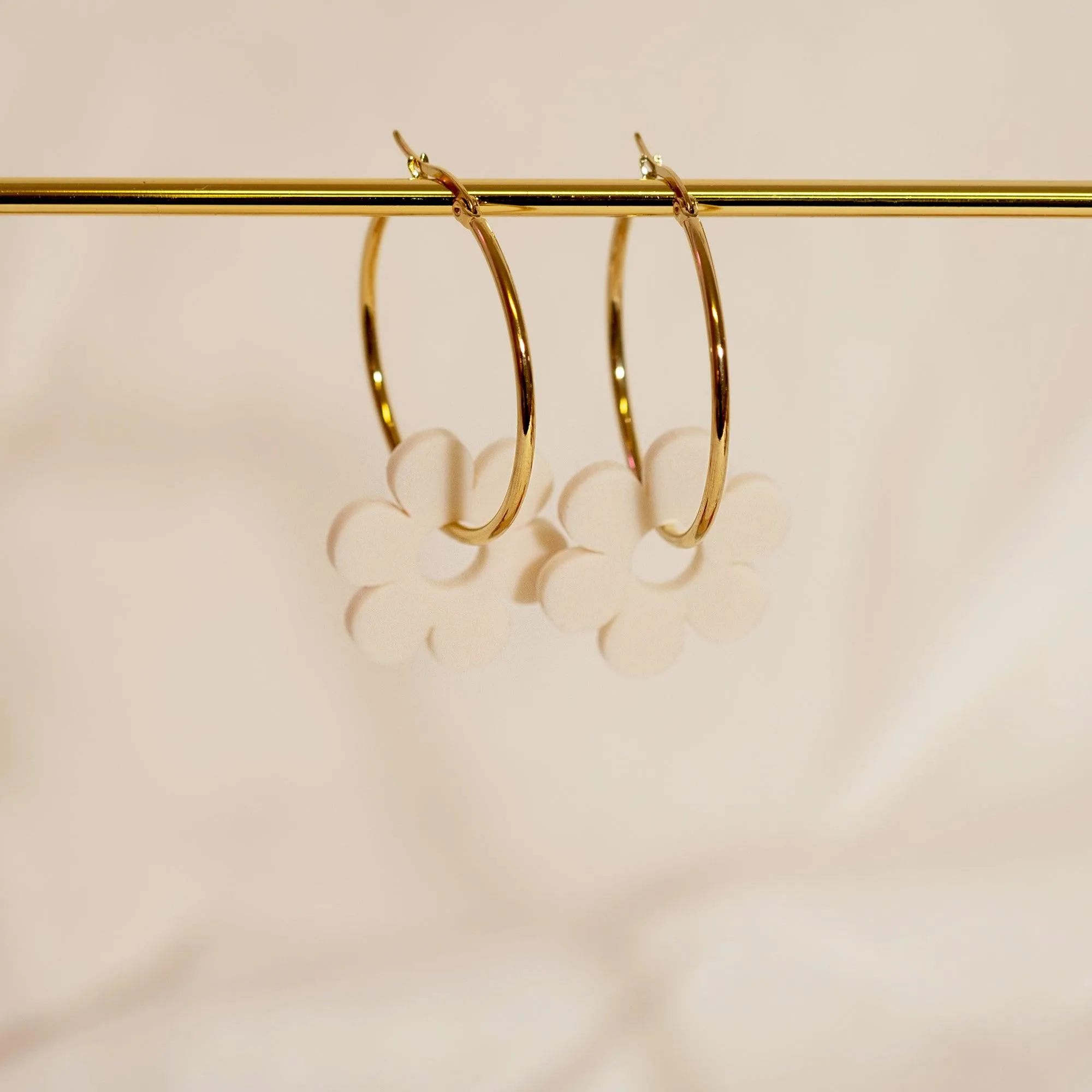 Hoopsy Daisy Linen Hoop Earrings