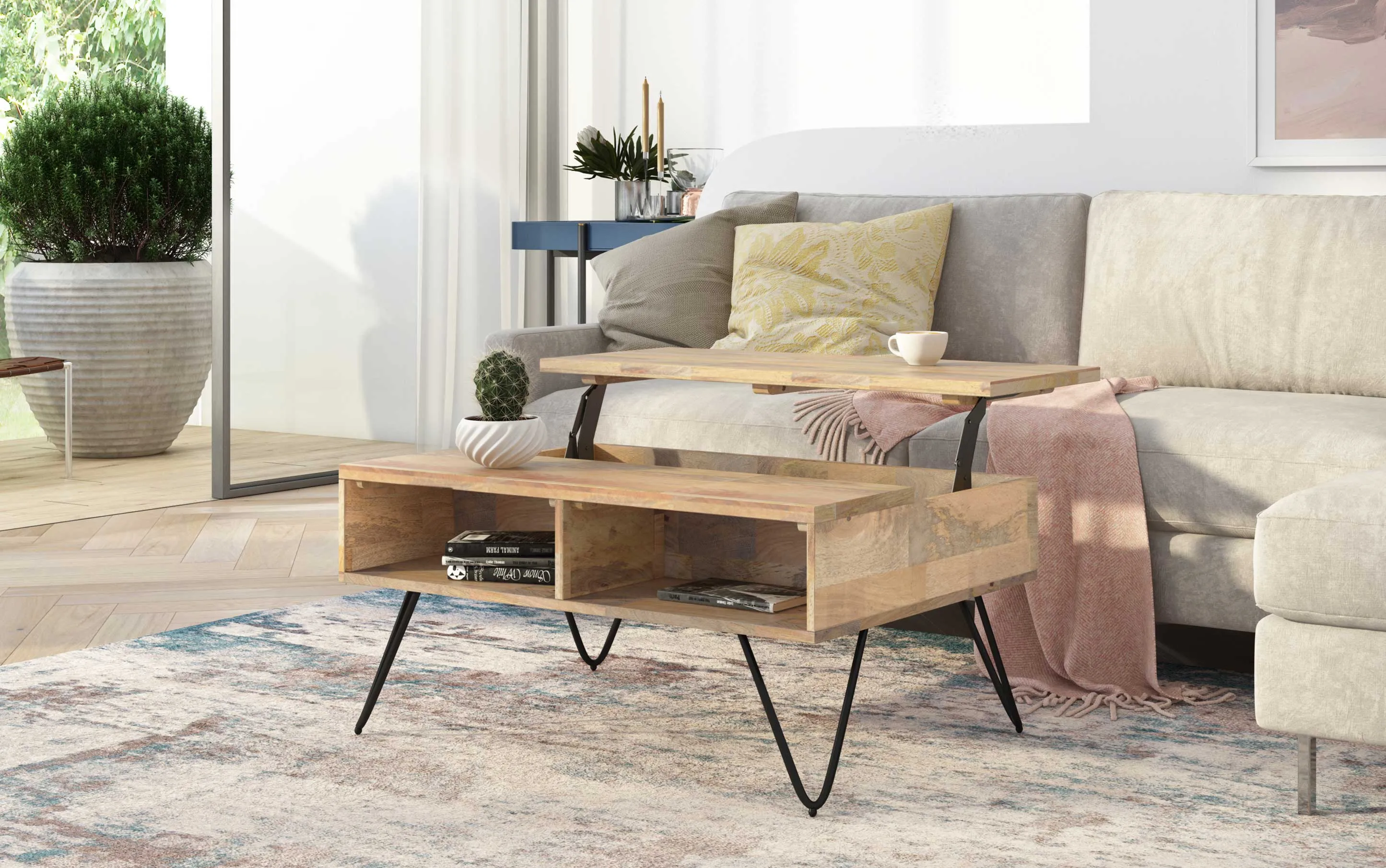 Hunter Small Lift Top Coffee Table in Mango