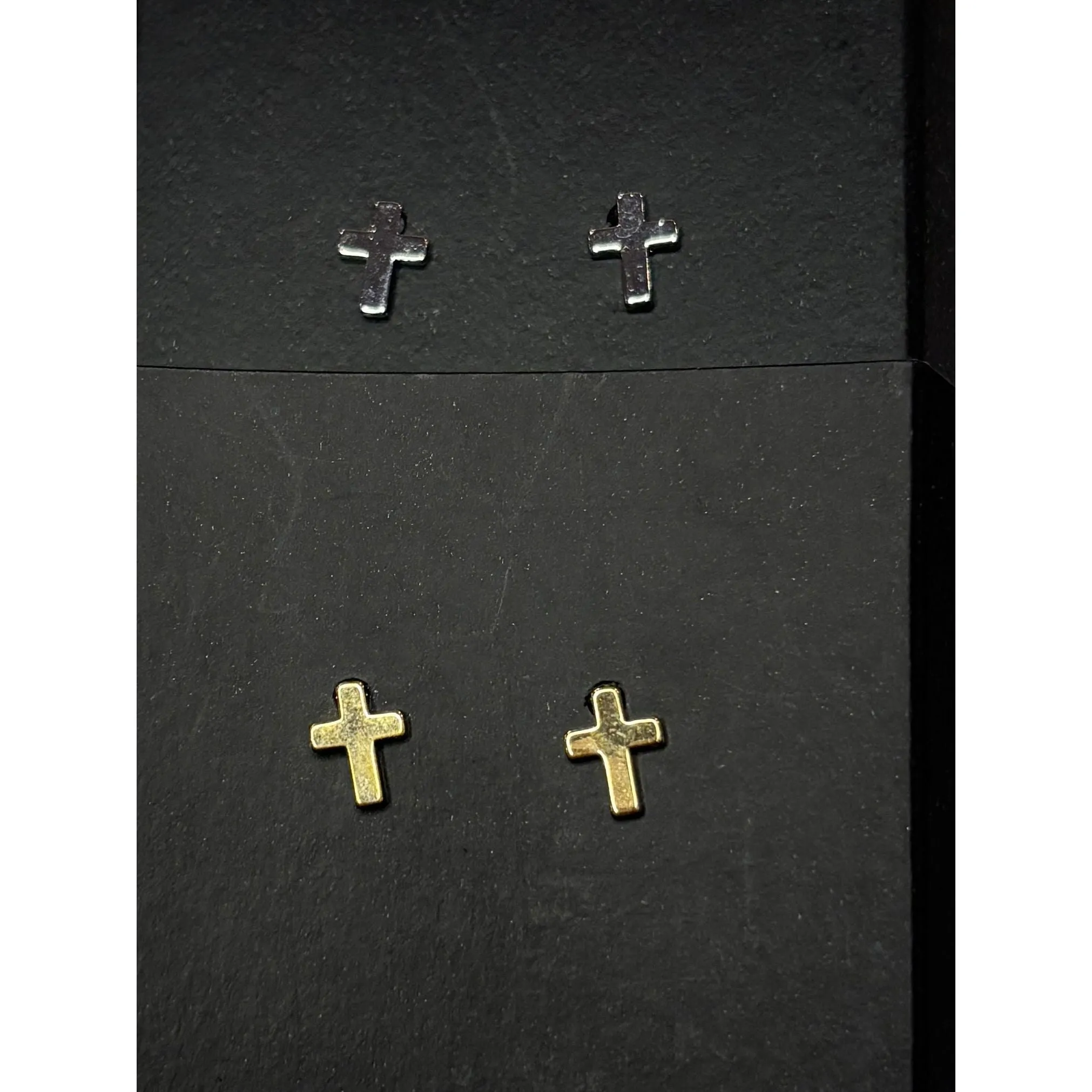 Lauren Gold Cross Stud Earrings