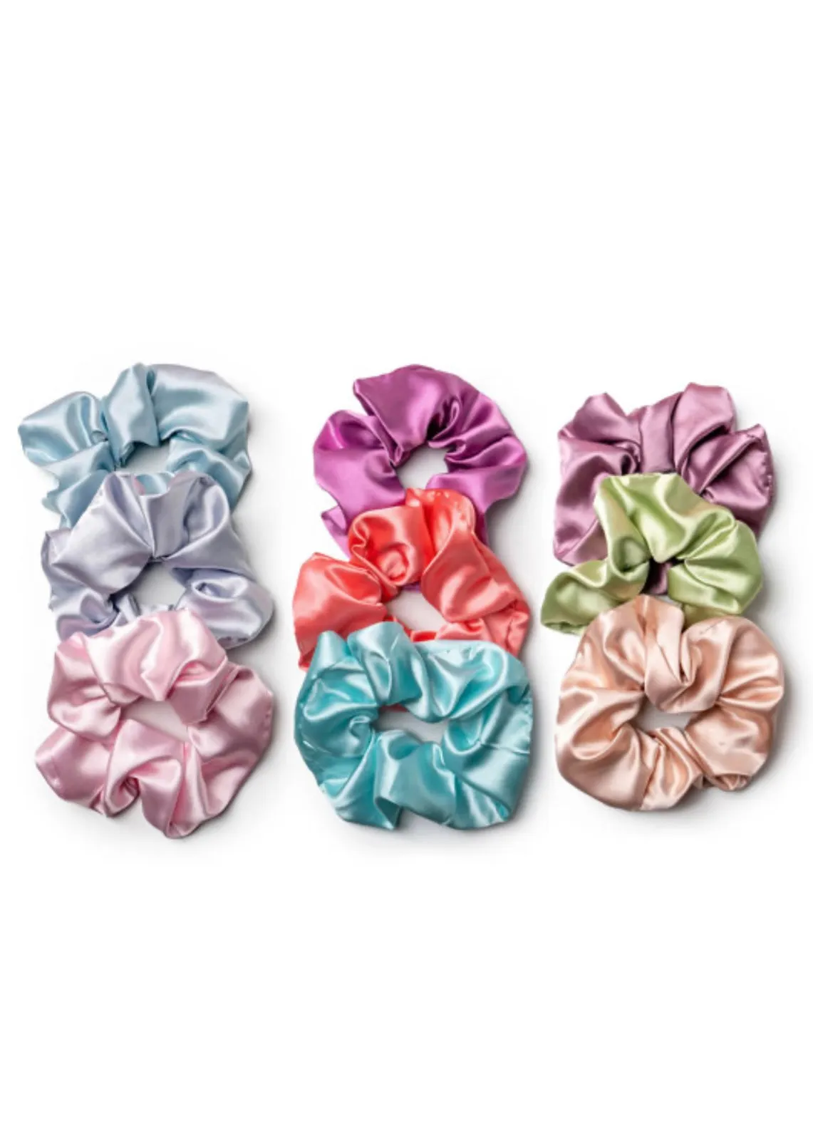 Lemon Lavender Mane Squeeze Oversized Satin Scrunchie Sets - 3 Color Sets!