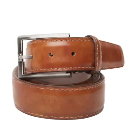 LEN Belt Italian Marbled Calf 40mm Tan STK