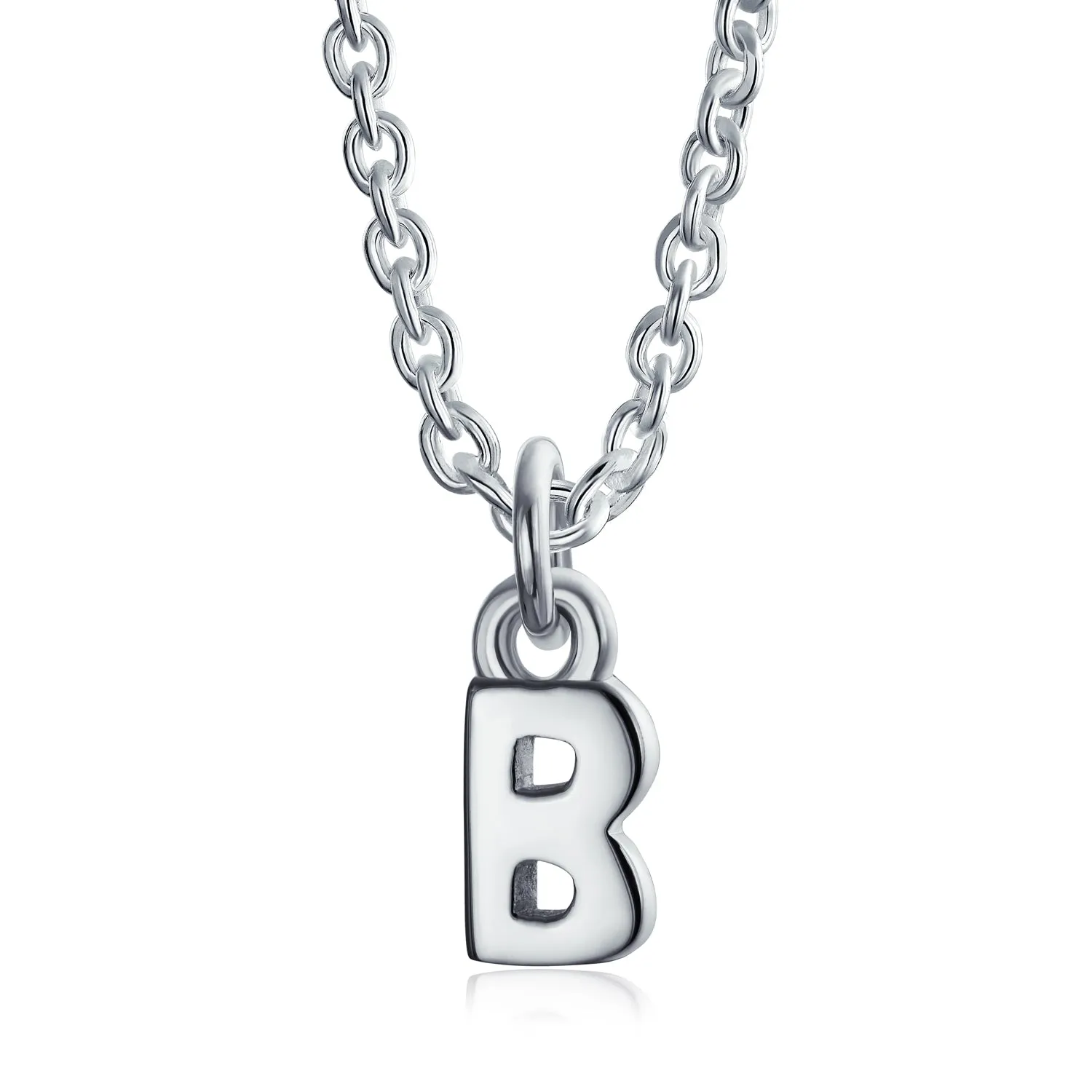 Letter Block Alphabet Initial Ankle Bracelet Anklet Sterling Silver