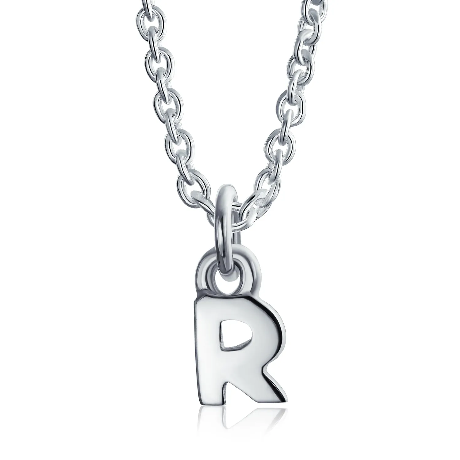 Letter Block Alphabet Initial Ankle Bracelet Anklet Sterling Silver