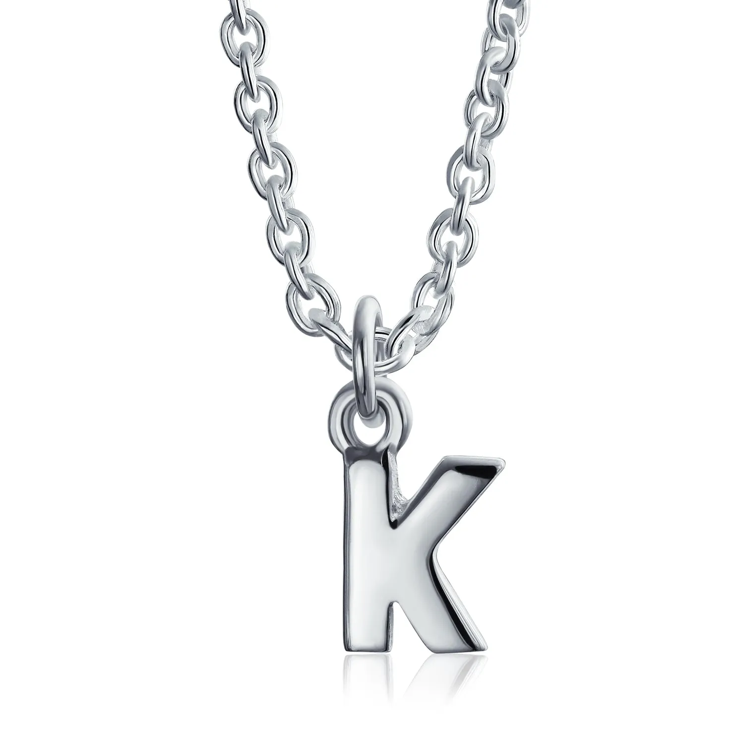 Letter Block Alphabet Initial Ankle Bracelet Anklet Sterling Silver