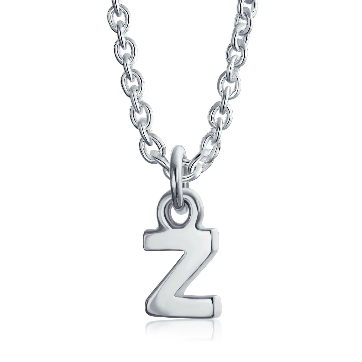 Letter Block Alphabet Initial Ankle Bracelet Anklet Sterling Silver