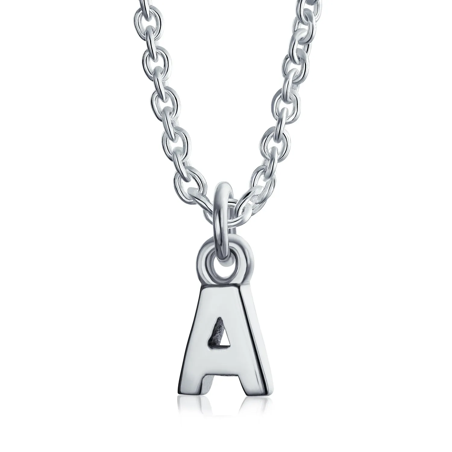 Letter Block Alphabet Initial Ankle Bracelet Anklet Sterling Silver