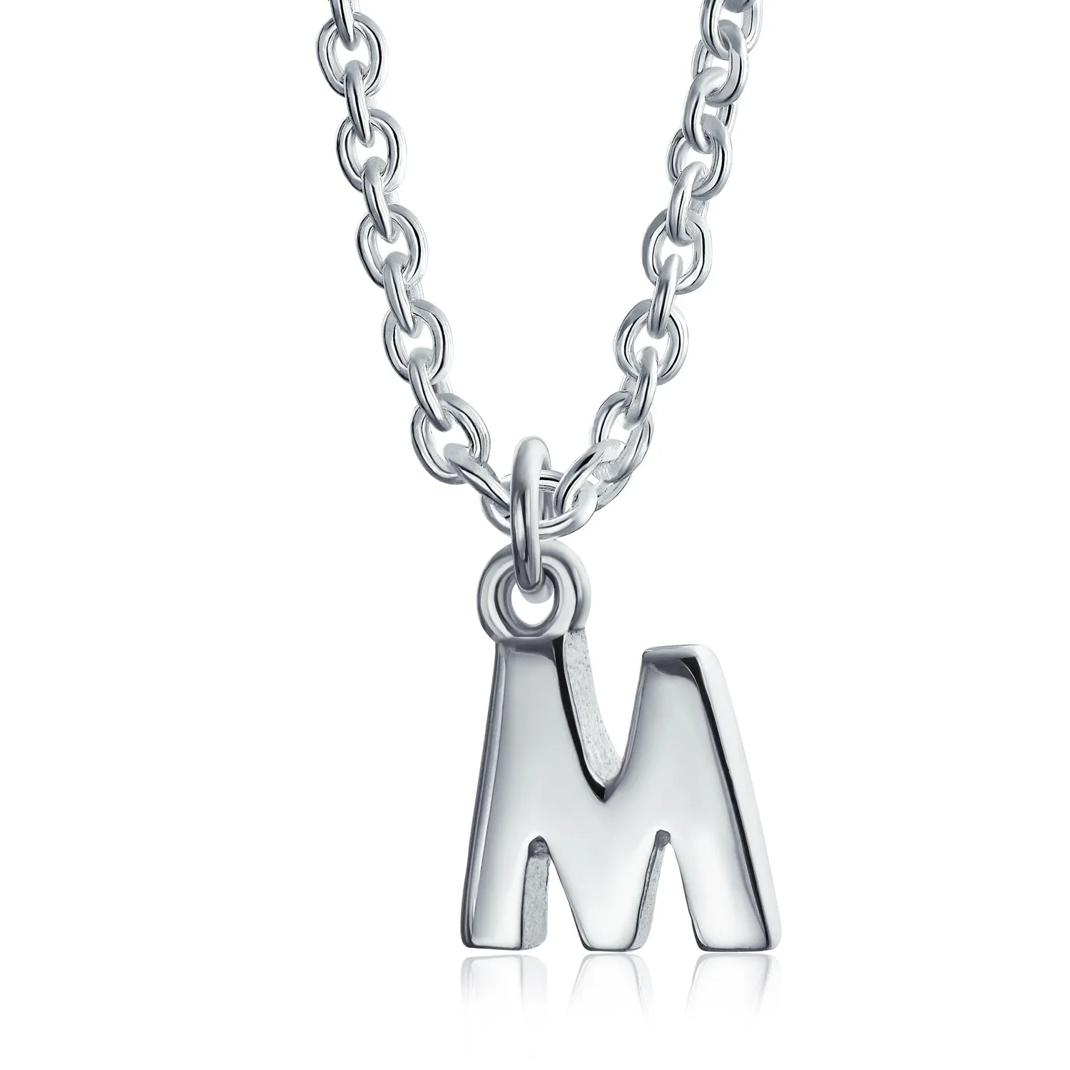 Letter Block Alphabet Initial Ankle Bracelet Anklet Sterling Silver