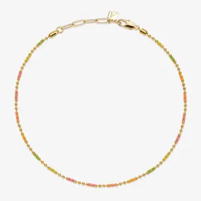 Ligon neon ball chain anklet