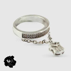 Love-Lock Pure Silver Ring