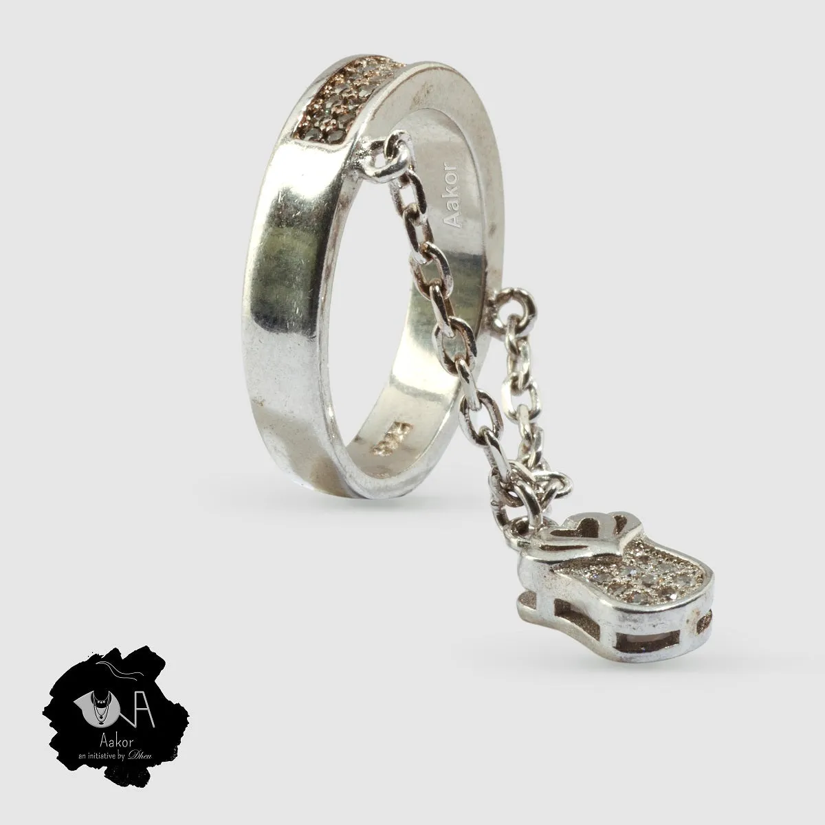 Love-Lock Pure Silver Ring