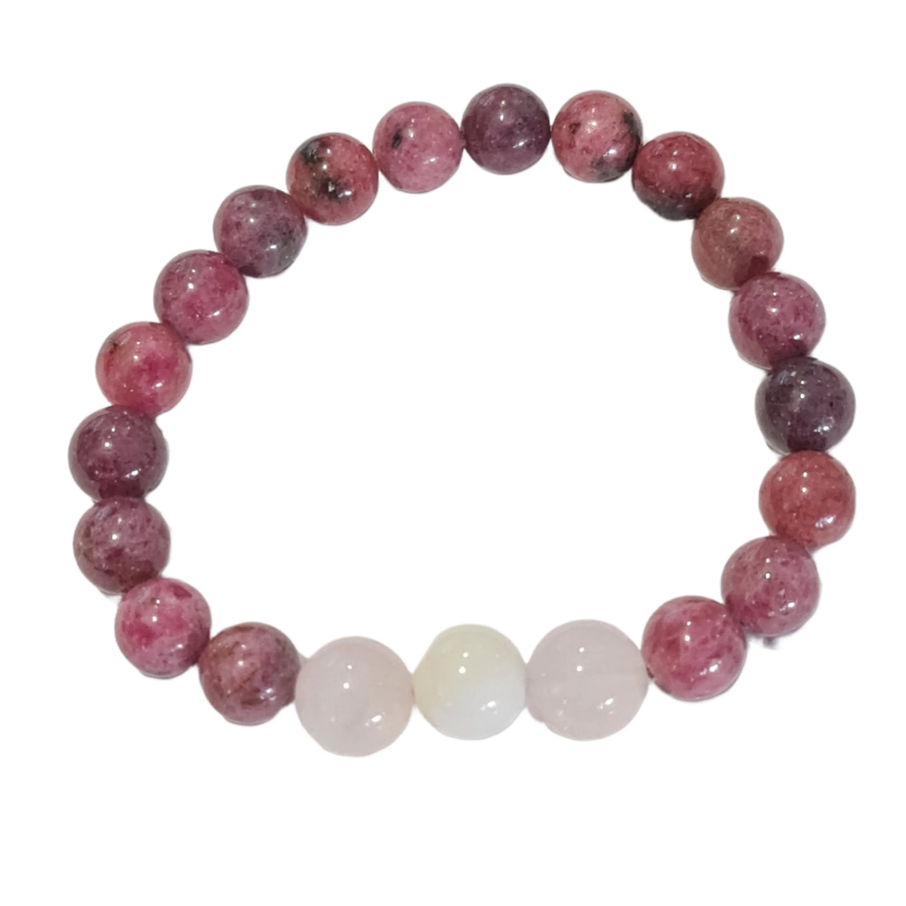 Love Me Stone bracelet Rose Quartz and Rhodonite