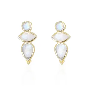 Mabel Moonstone Gold Stud