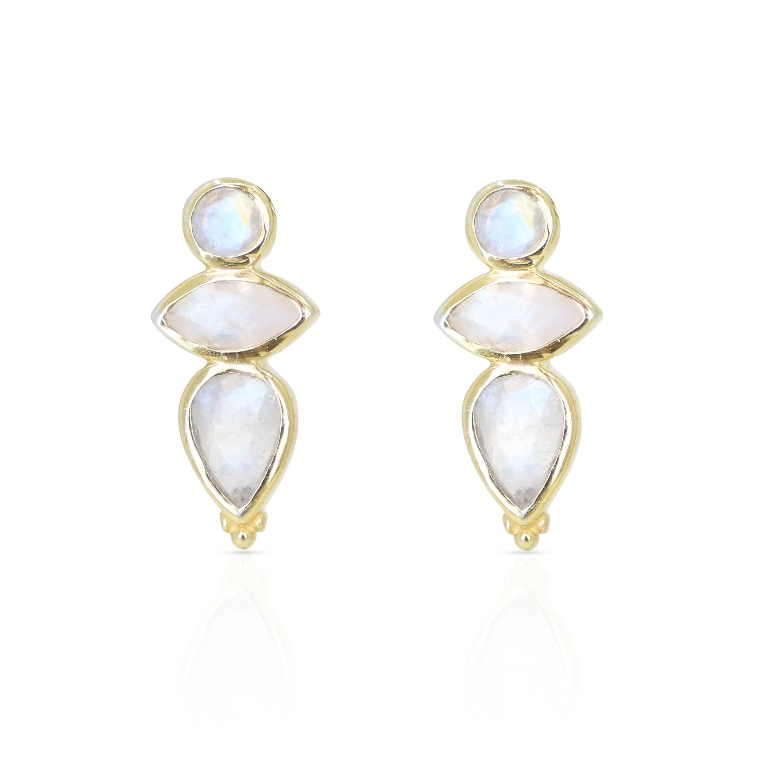 Mabel Moonstone Gold Stud