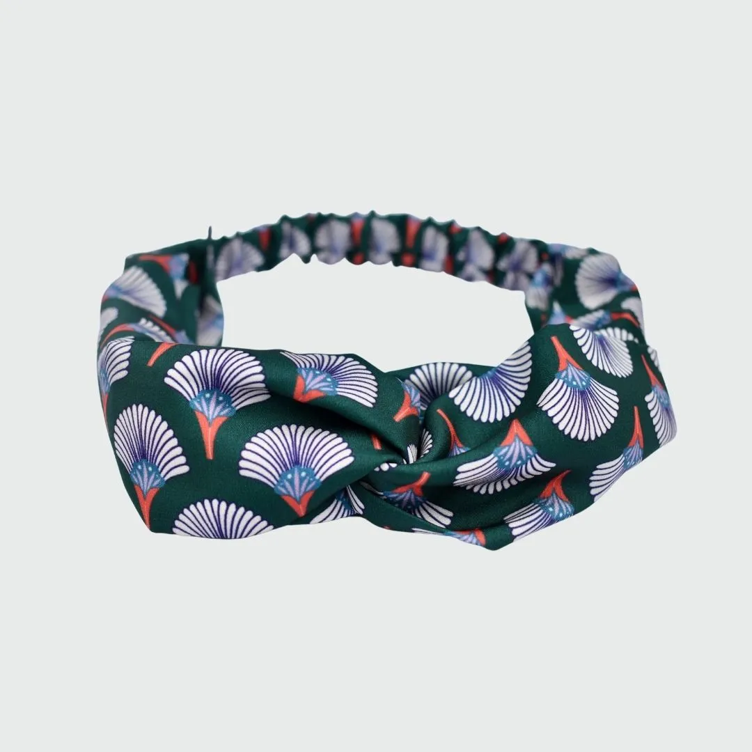 Matsuri Twist Knot Headband Green