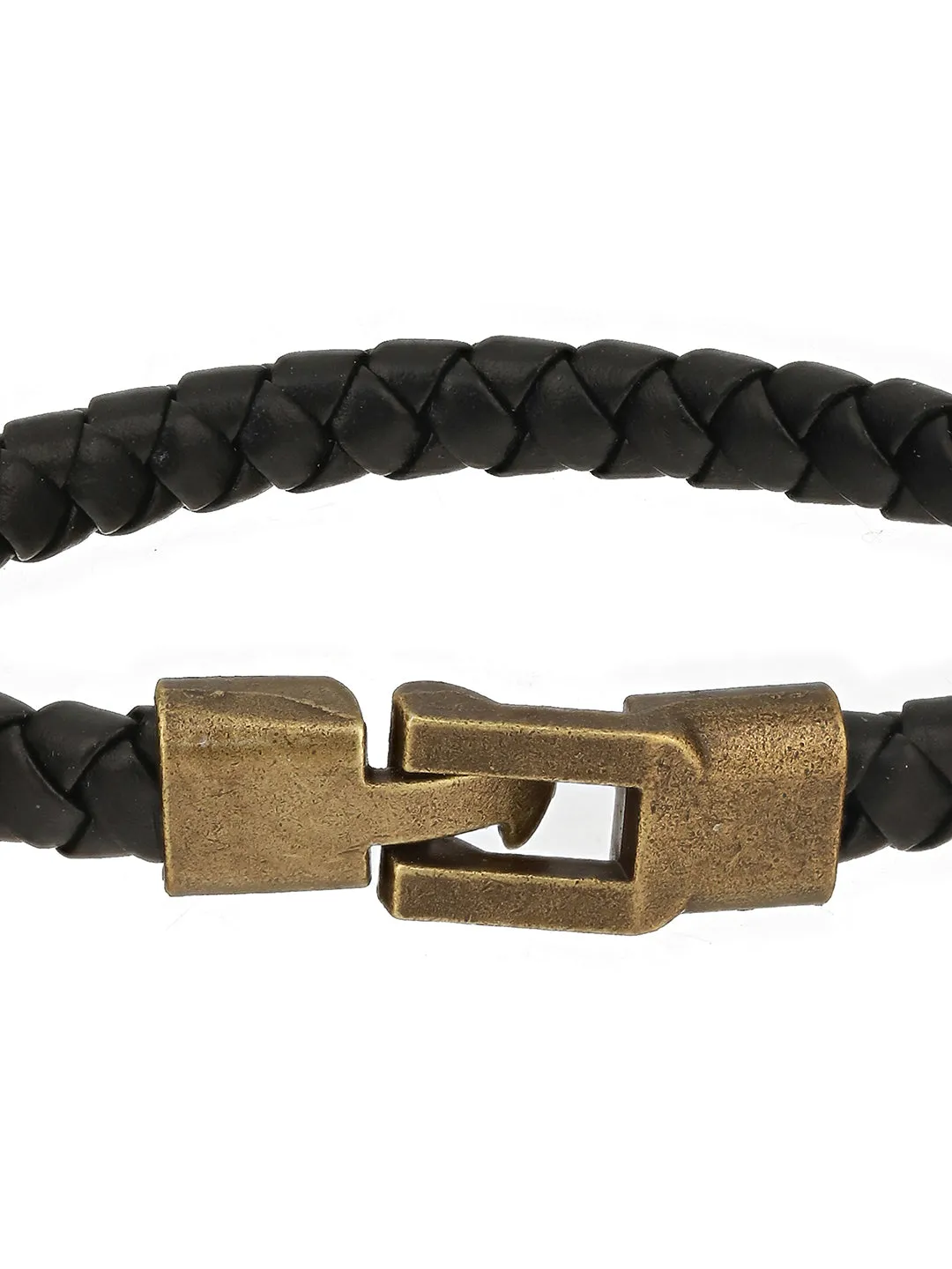 Men Pack Of 3 Black Elasticated & Handcrafted Bracelets