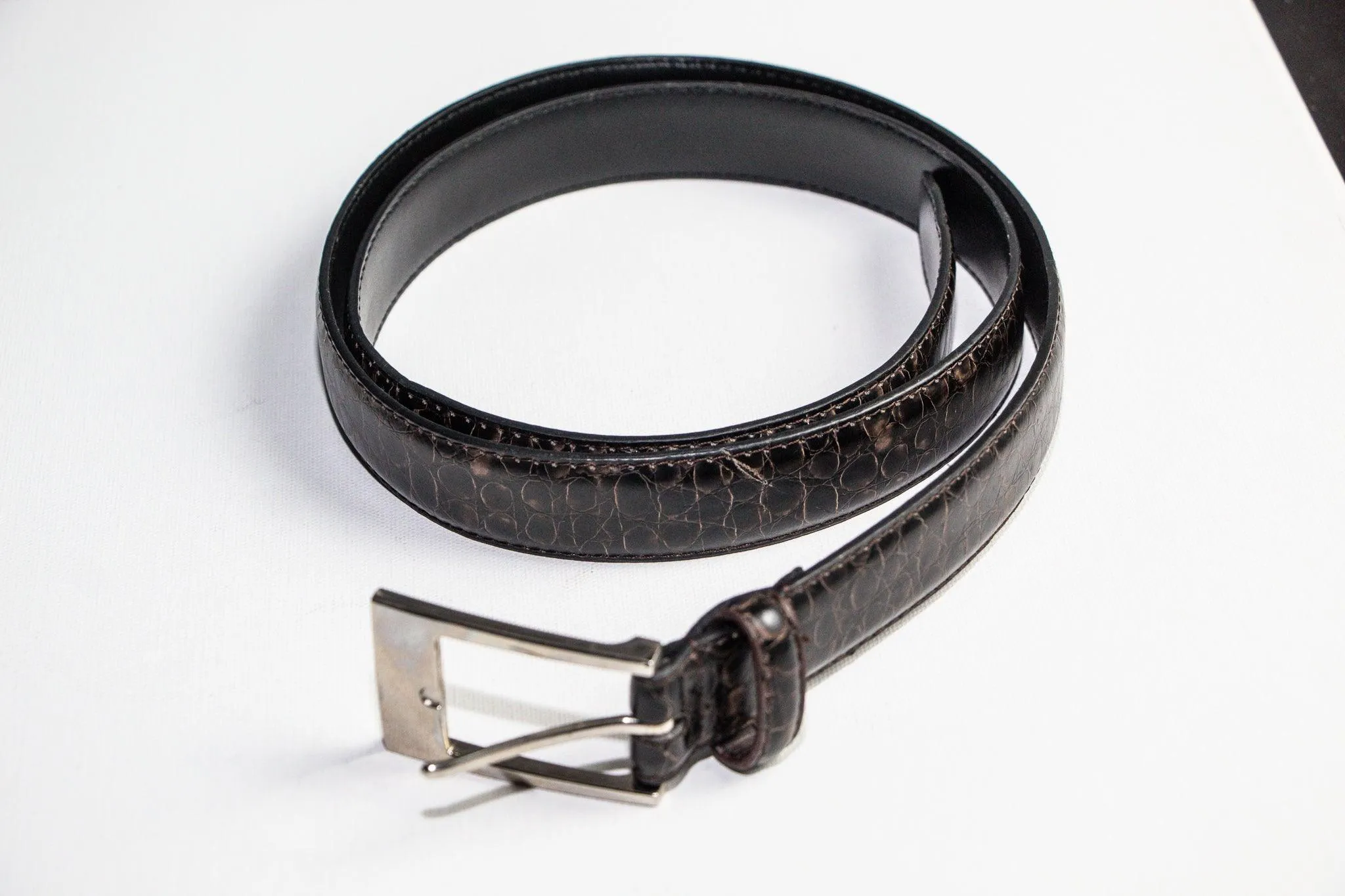 Men's Dark Brown Dress Belt