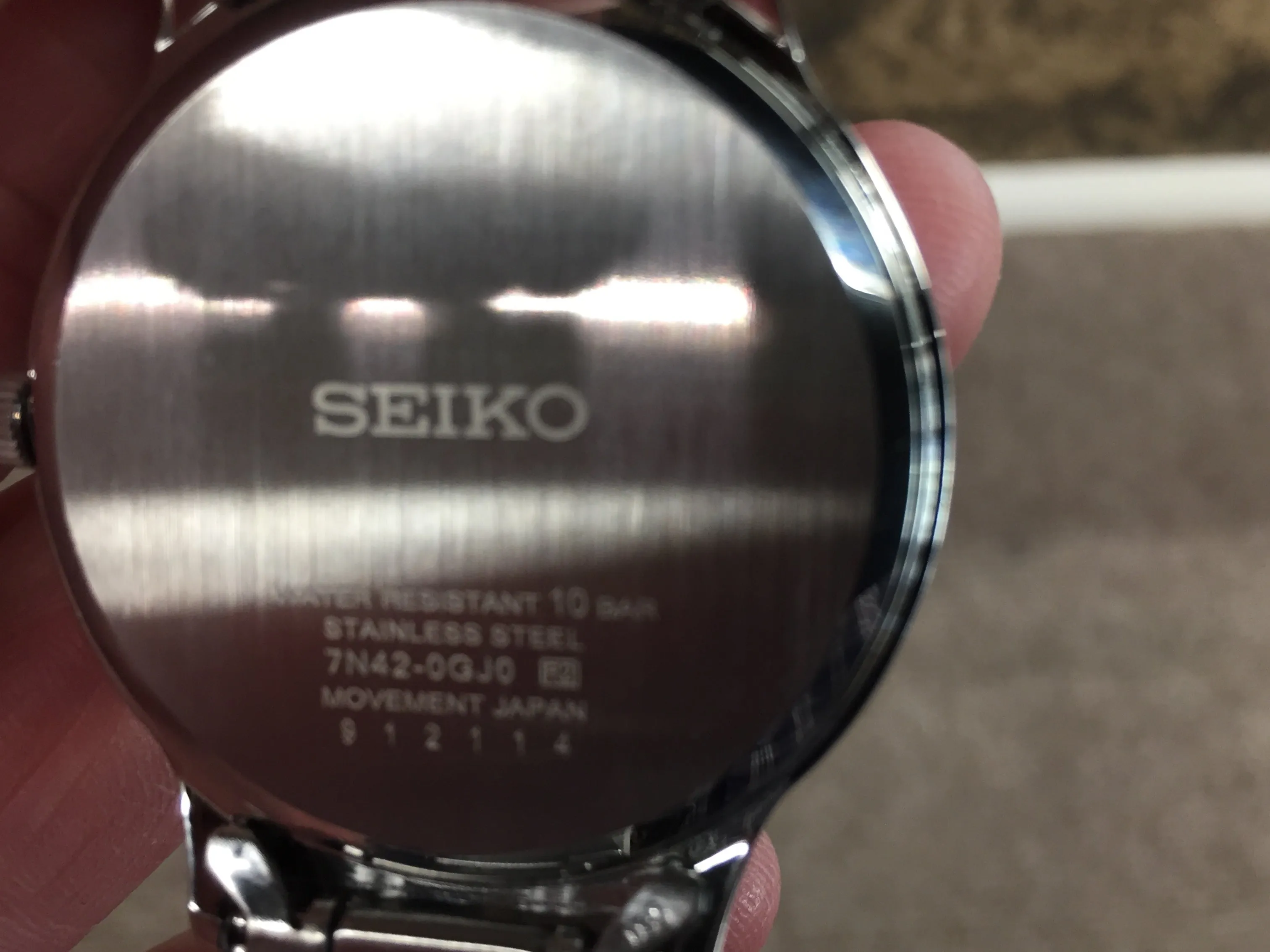 Men's Seiko Blue Dial Stainless Steel Watch