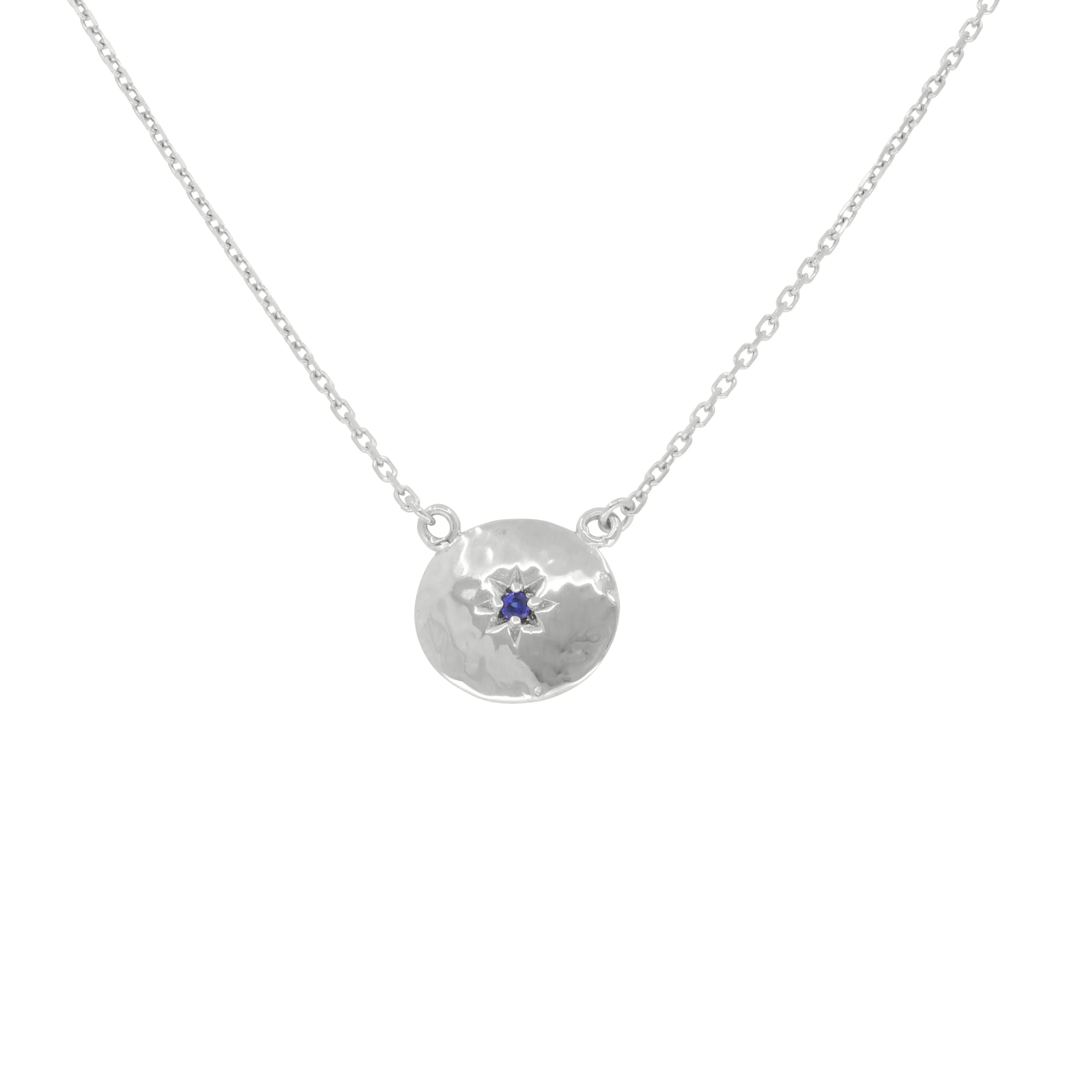 Mia Sapphire Silver Necklace