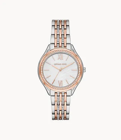 Michael Kors - Women's Lauryn ThreeHand Two-Tone Stainless Steel Watch MK7077