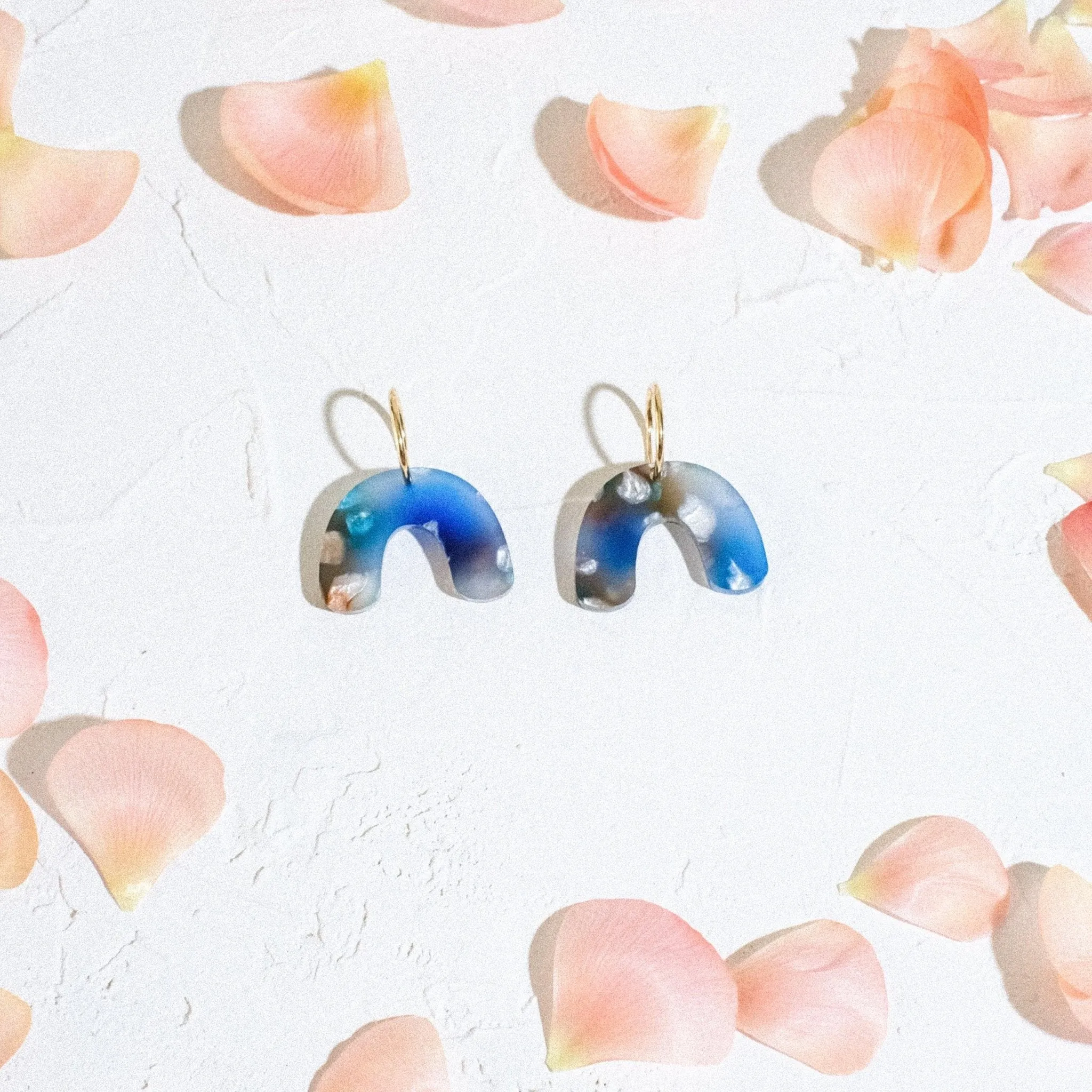 Mini Arch Hoop Earrings - Blue Dream