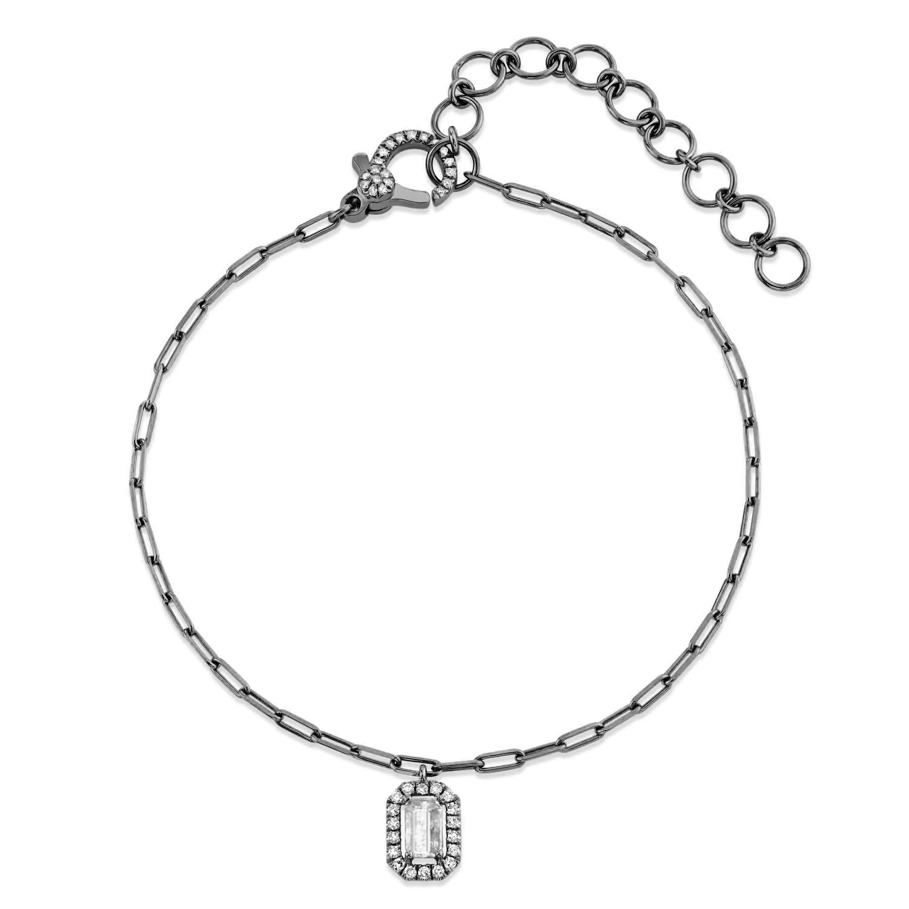 MINI ME DIAMOND HALO DROP ANKLET