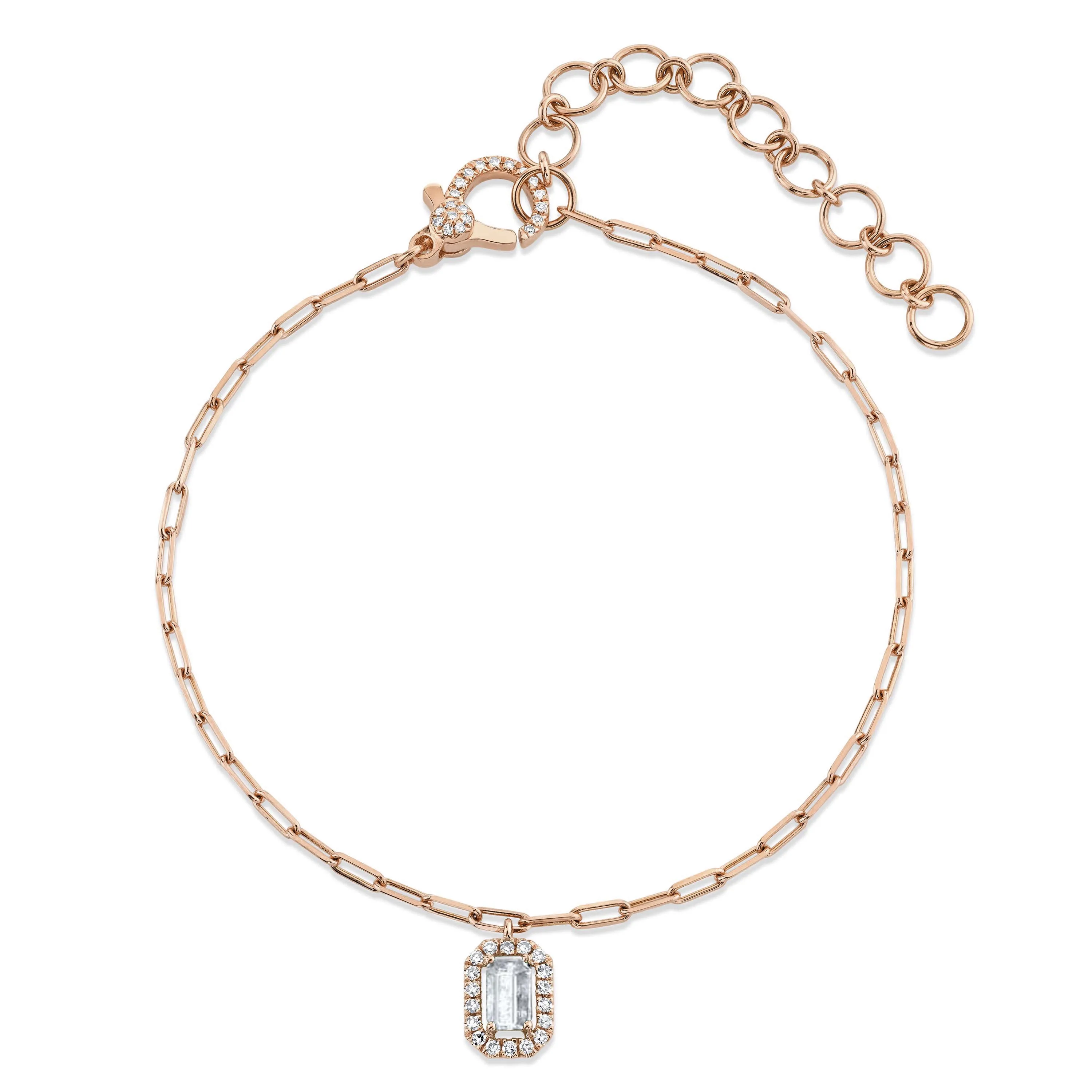 MINI ME DIAMOND HALO DROP ANKLET