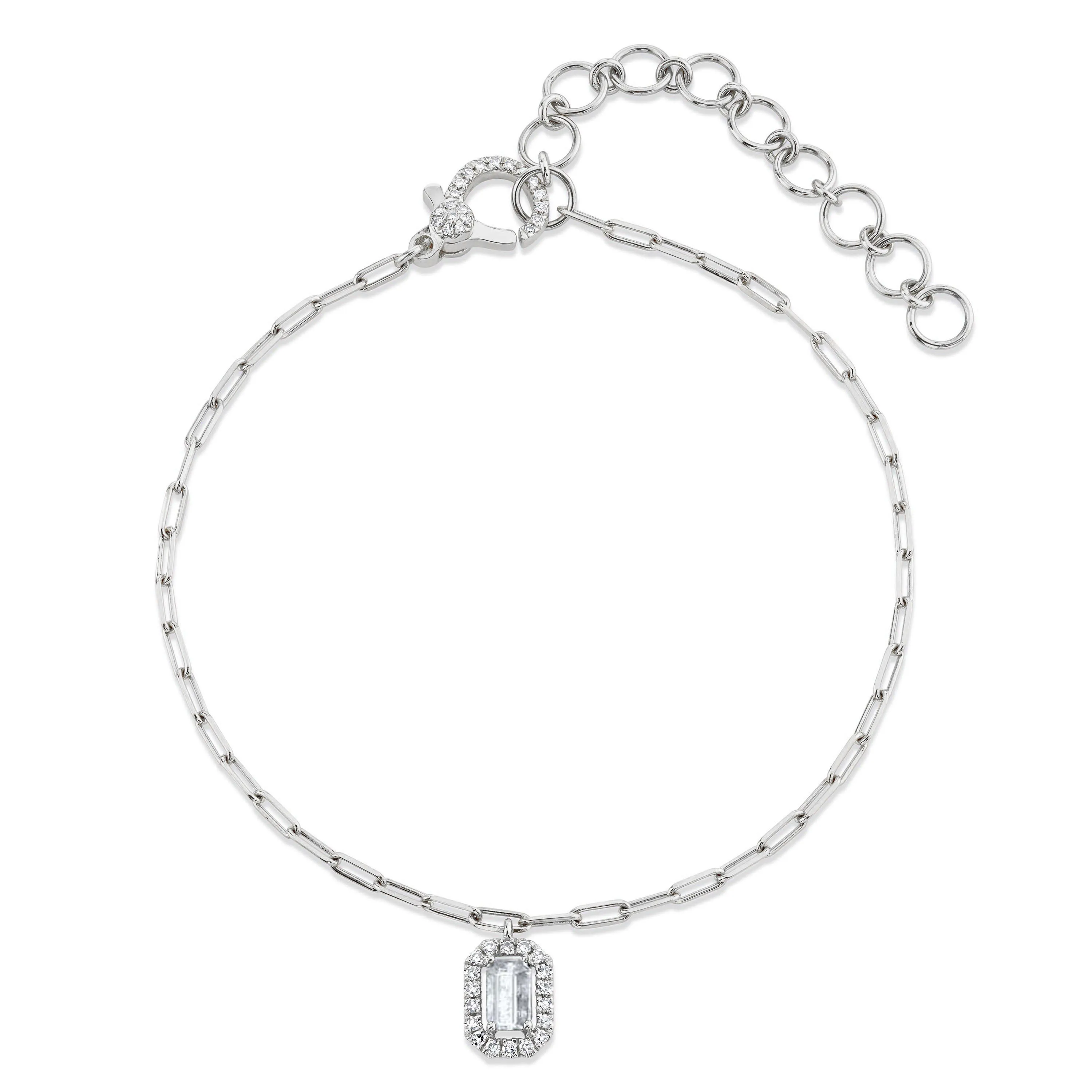 MINI ME DIAMOND HALO DROP ANKLET