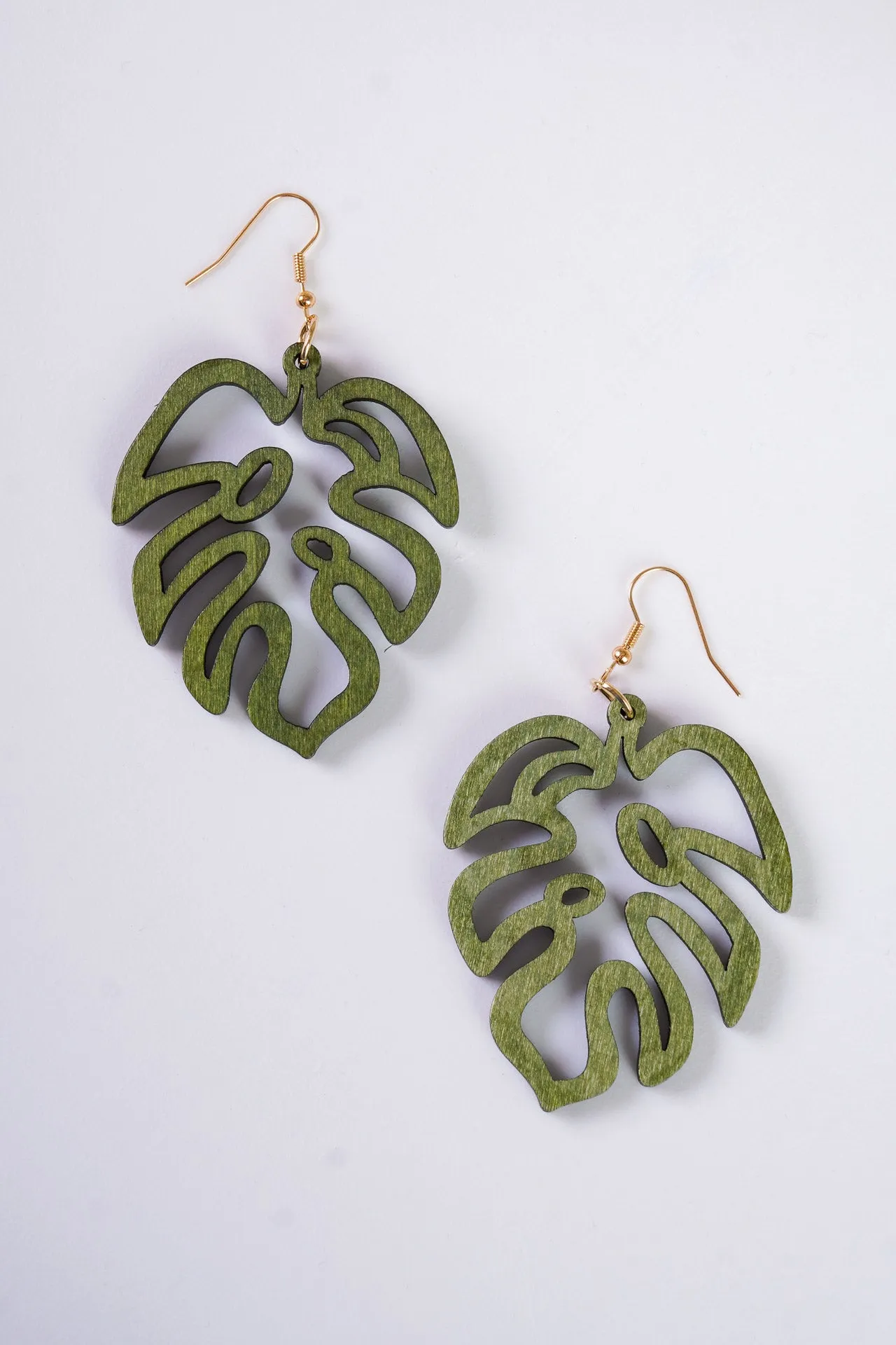 Monstera Earrings