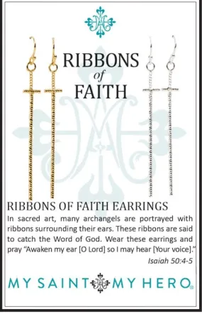 My Saint My Hero Ribbons Of Faith Earrings