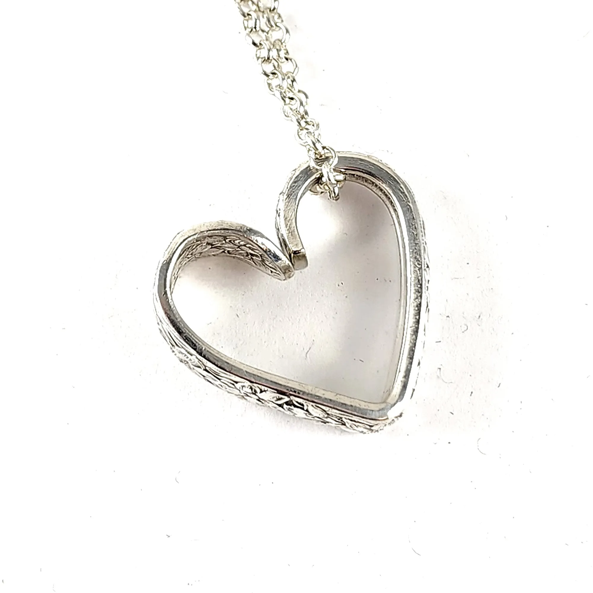 National Narcissus Daffodil Floating Heart Spoon Necklace