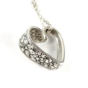 National Narcissus Daffodil Floating Heart Spoon Necklace