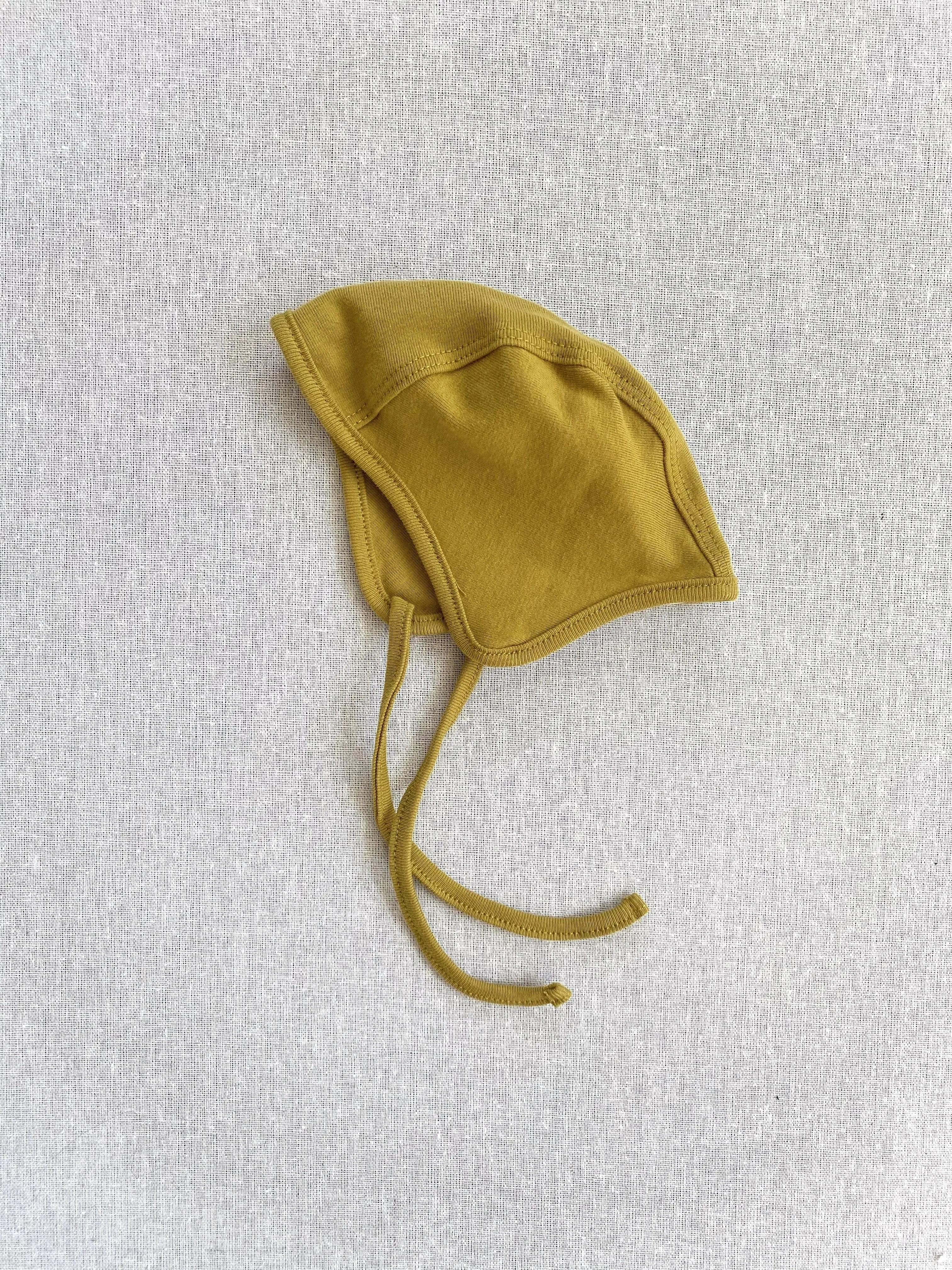 organic cotton bonnet - chartreuse