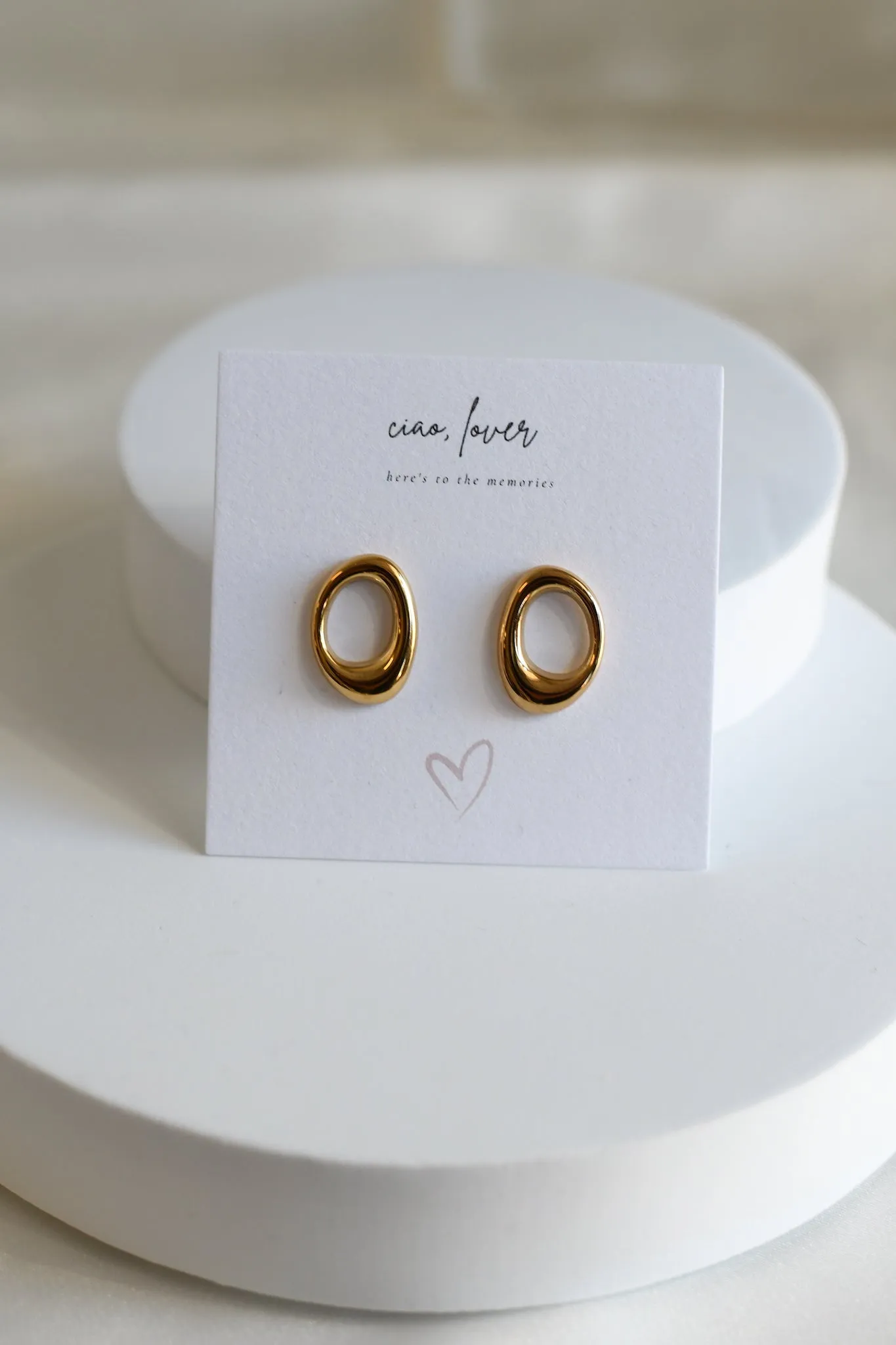 Oval Stud Earrings