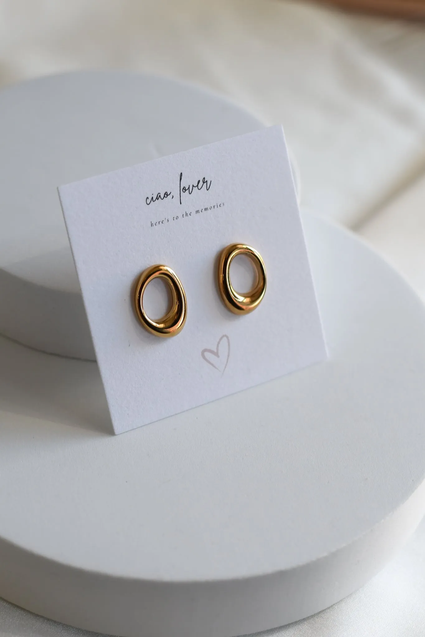 Oval Stud Earrings