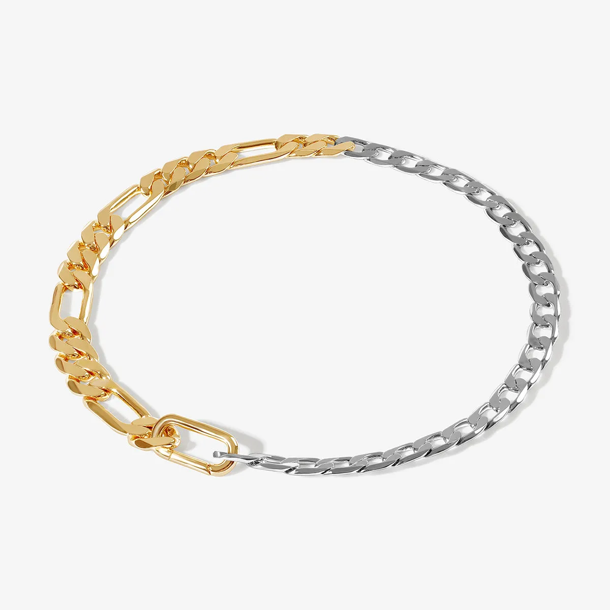 Parker two-tone chain anklet