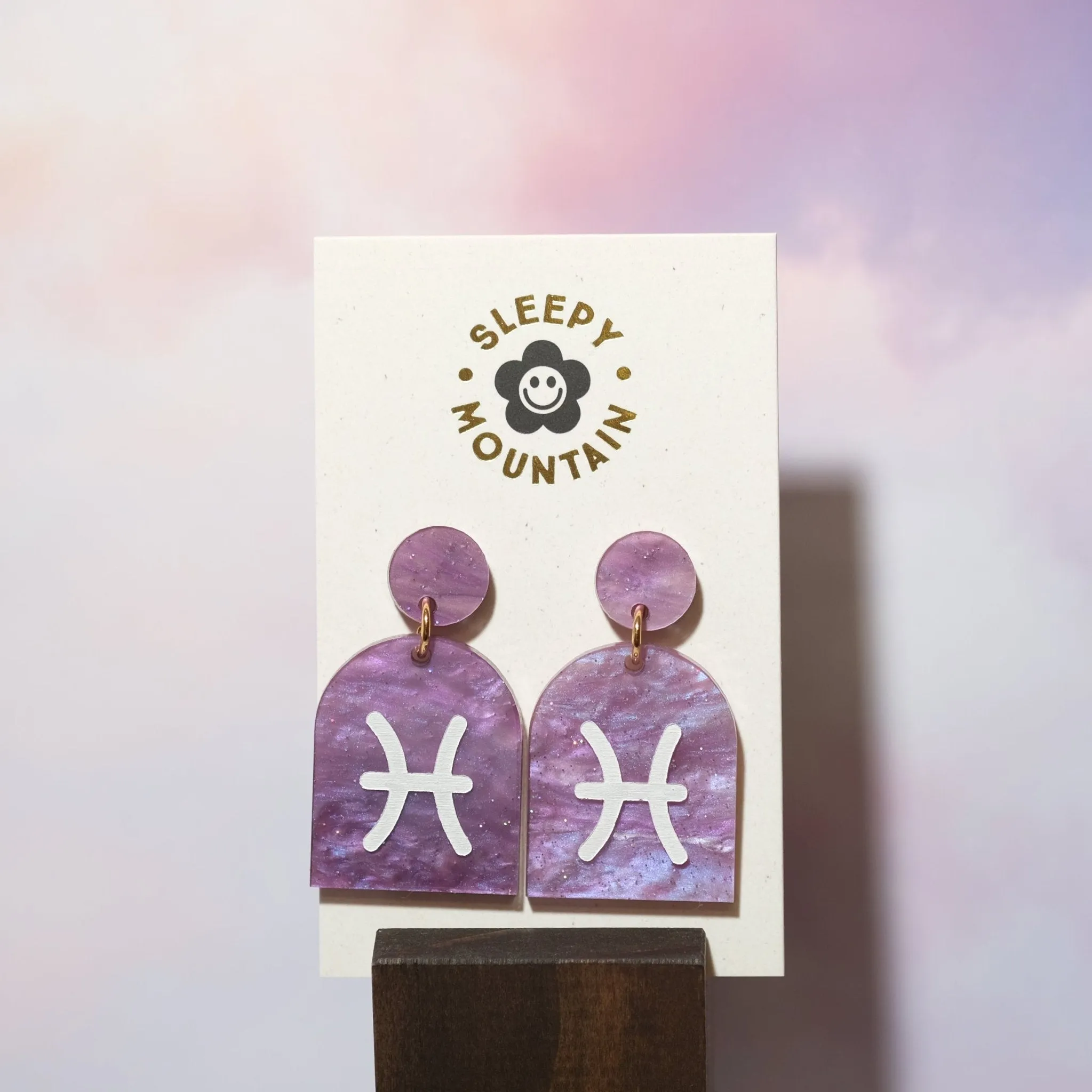 Pisces Zodiac Earrings