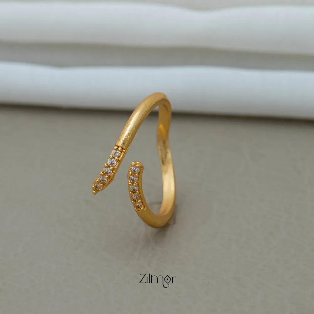 PP101863 - Gold tone AD Ring (Size Adjustable)