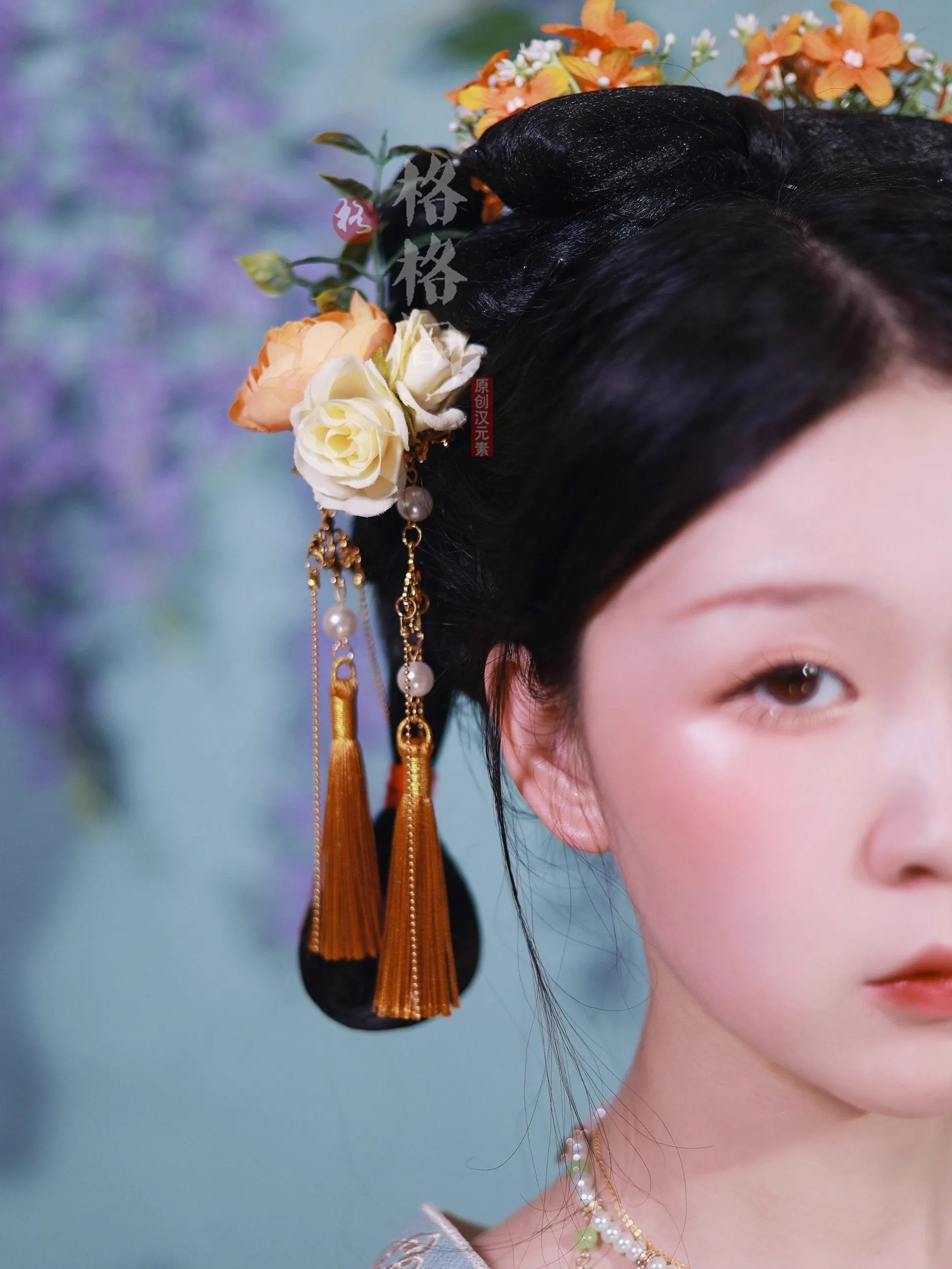 Qiu Yin 秋意 Autumn Mood Rose Fairy Hair Pin