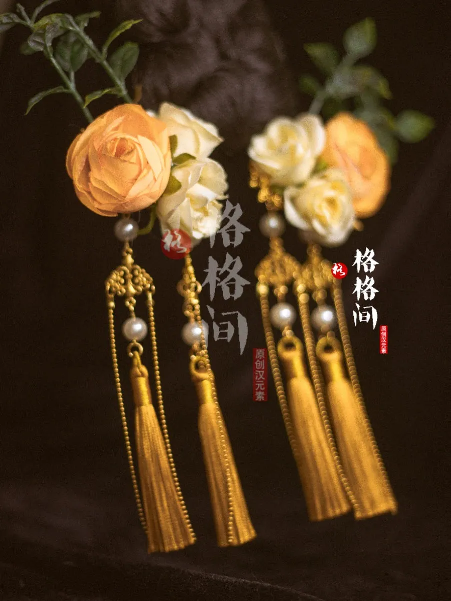 Qiu Yin 秋意 Autumn Mood Rose Fairy Hair Pin