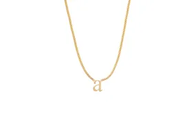 "a" Lowercase Roman Times Initial Necklace